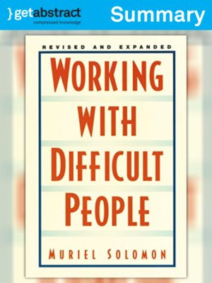 cover image of Working with Difficult People (Summary)